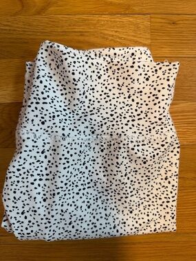 NWOT BuffBunny Dalmation Print White High-Waist Speckled Leggings